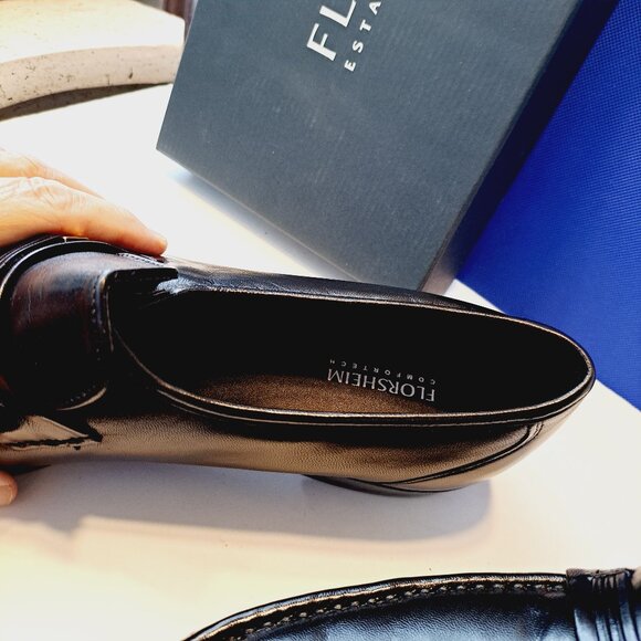 Men's Florsheim, Riva Poly Slip-On 17088-01 Black Leather 11 1/2 D - Picture 6 of 15